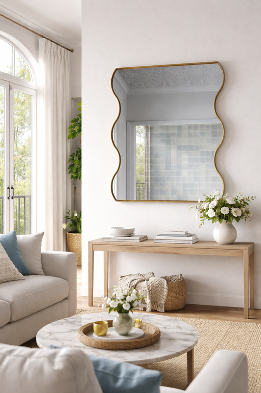 Austin Asymmetrical Vanity Mirror - Modern Irregular Design | Alpken