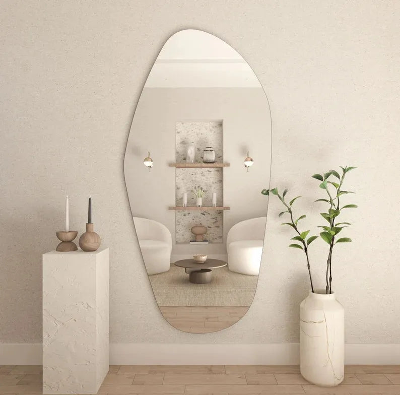 Biga Asymmetrical Irregular Bathroom and Bedroom Wall Mirror
