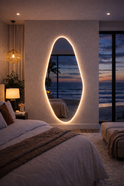 Ina Irregular Full Length Wall Mirror - Handmade Asymmetrical Mirror