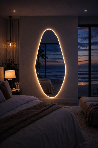 Ina Irregular Full Length Wall Mirror - Handmade Asymmetrical Mirror