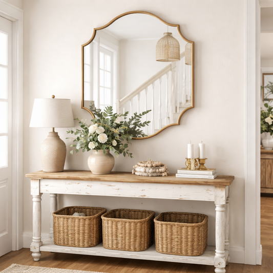 Lefke Asymmetrical Mirror - Handmade Irregular Wall Mirror