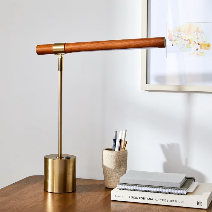 Wooden Glow Desk Lamp 18"