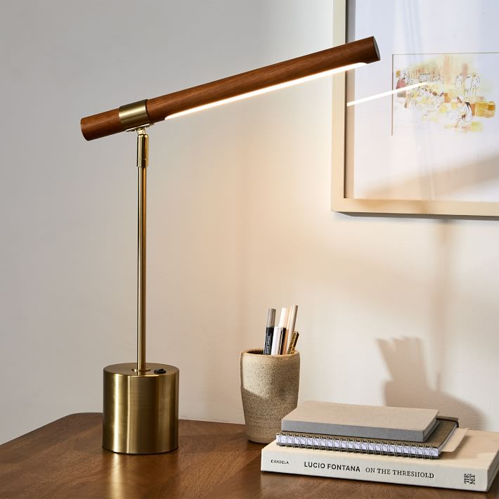 Wooden Glow Desk Lamp 18"