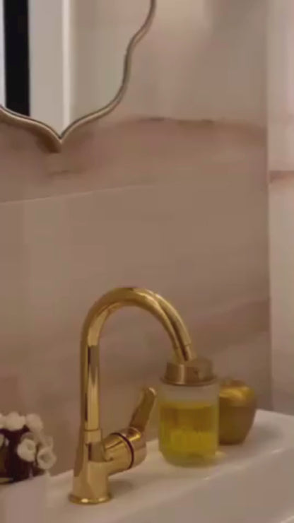 Riva Flower Elegant Bathroom Mirror Asymmetrical Bedroom Mirror Irregular Home Mirror