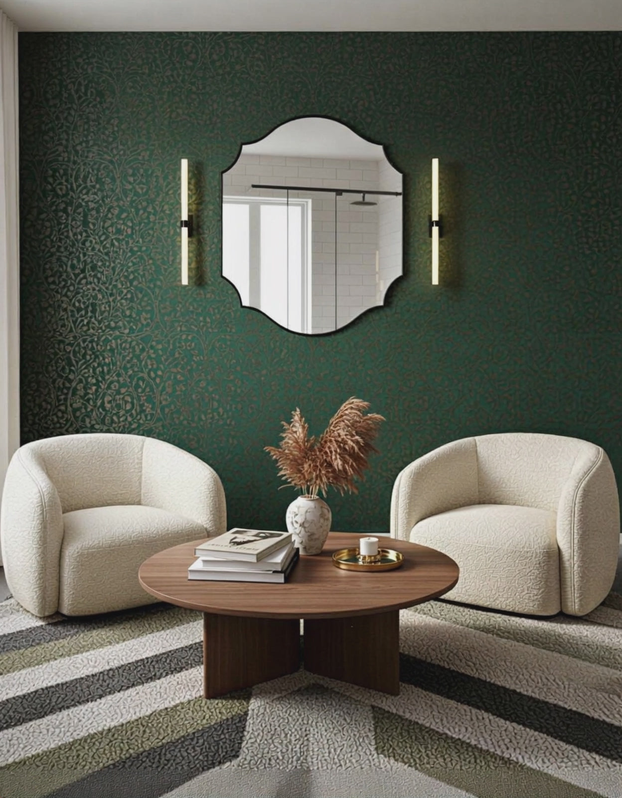 Lefke Asymmetrical Mirror - Handmade Irregular Wall Mirror | Alpken