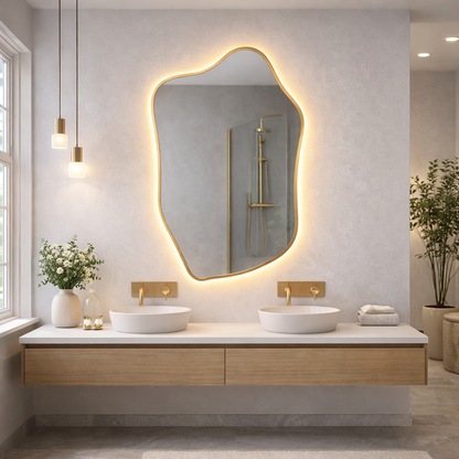 Asymmetrical Irregular Wall Mirror - Modern Decorative Mirror