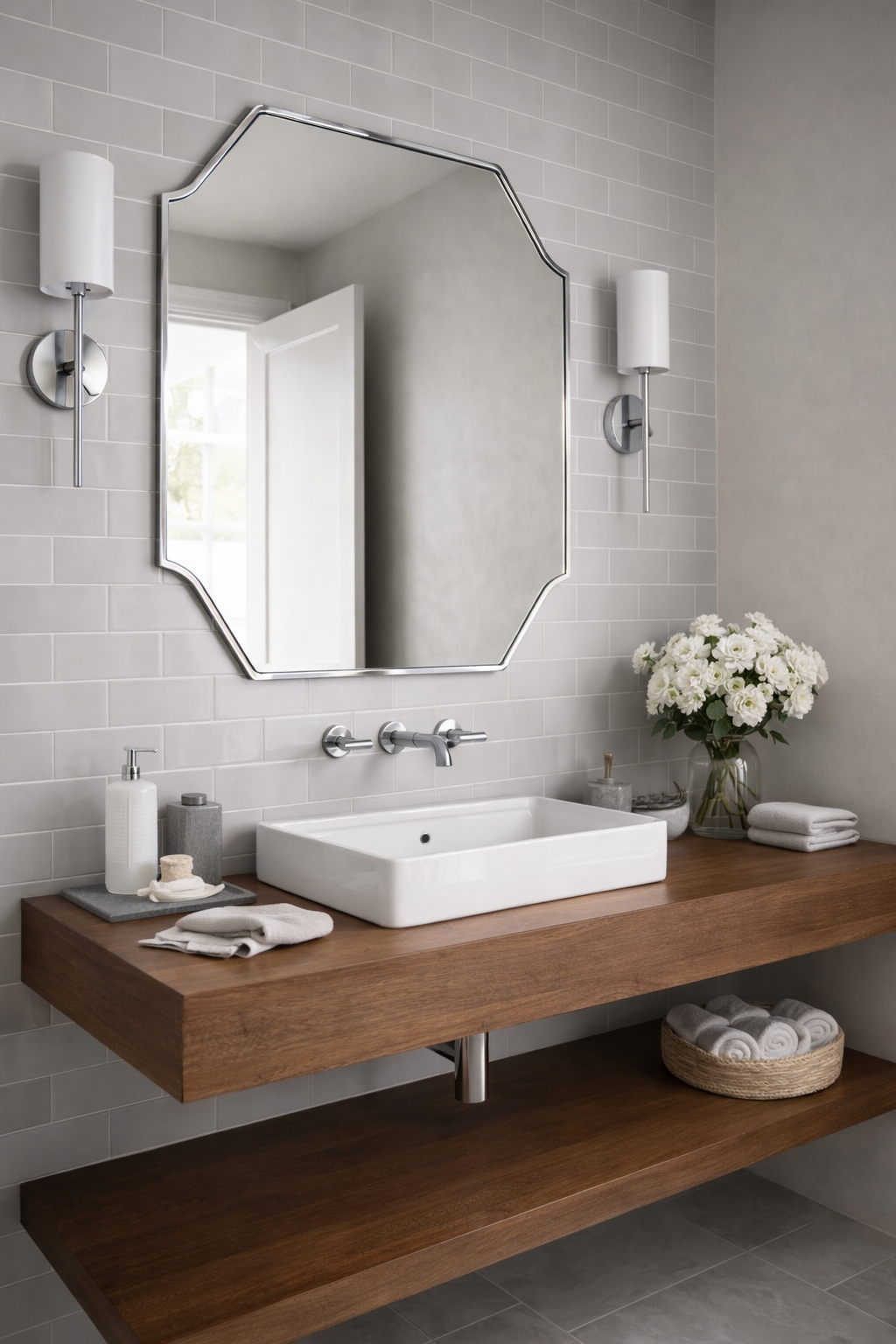 Architectural Unique Mirror Asymmetrical Wall Mirror