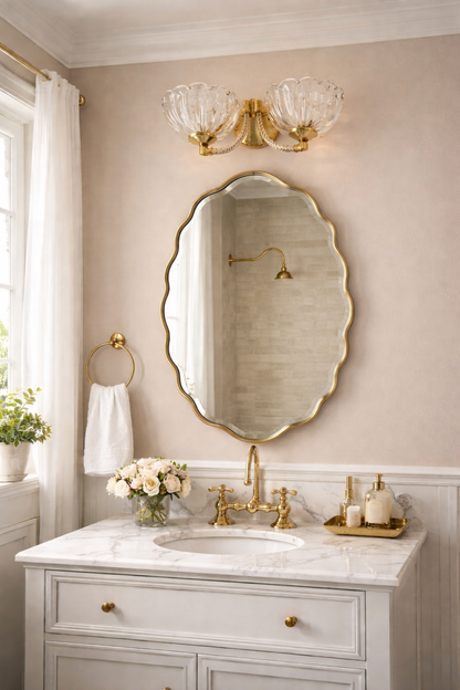 Flower ırregular  Mirror - Unique Wavy Wall Mirror