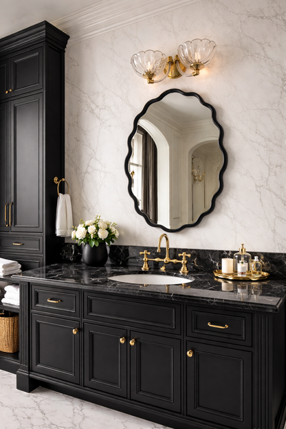 Flower ırregular  Mirror - Unique Wavy Wall Mirror