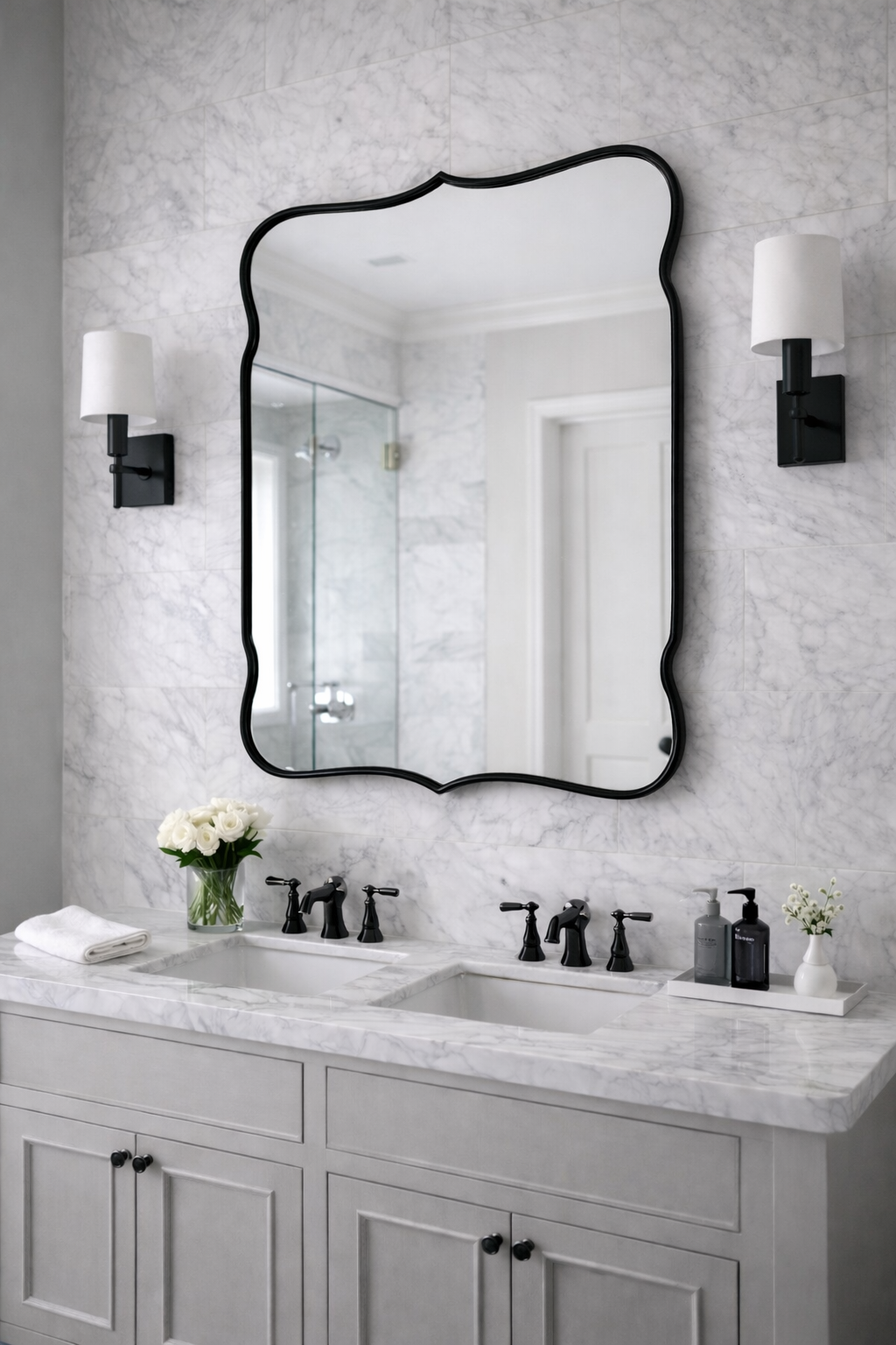 Lapseki Asymmetrical Mirror Organic Aesthetic Mirror