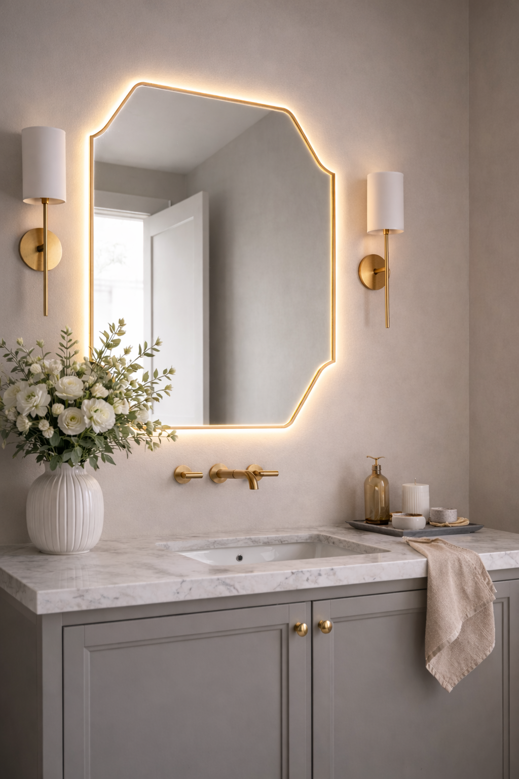 Architectural Unique Mirror Asymmetrical Wall Mirror