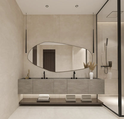 Biga Asymmetrical Irregular Bathroom and Bedroom Wall Mirror