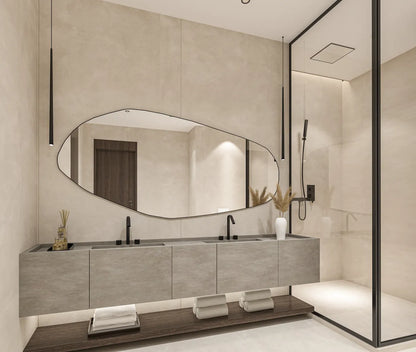 Biga Asymmetrical Irregular Bathroom and Bedroom Wall Mirror